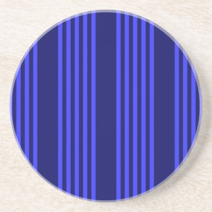 Blue five stripes pattern coaster