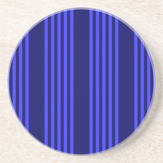 Blue five stripes pattern coaster (Front)