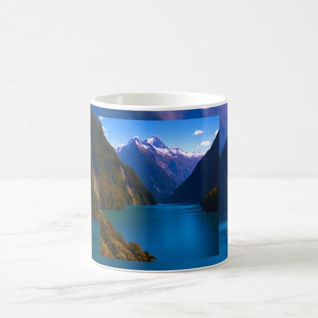 Blue Fjord Tranquility Coffee Mug (Center)