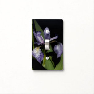 Blue Flag Iris Flower Light Switch Cover