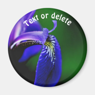 Blue Flag Iris Flower Personalized Magnet
