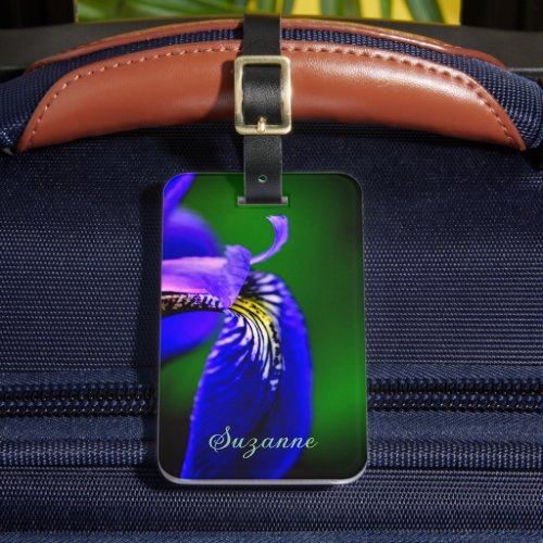 Blue Flag Iris Flower Petal Close Up Personalized Luggage Tag