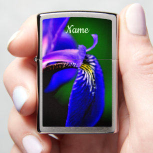 Blue Flag Iris Flower Petal Personalized Zippo Lighter