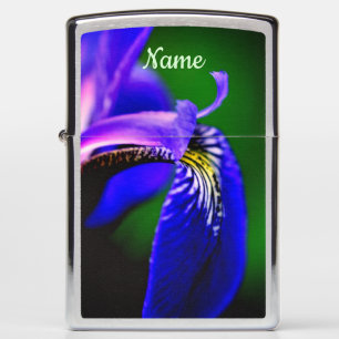 Blue Flag Iris Flower Petal Personalized Zippo Lighter