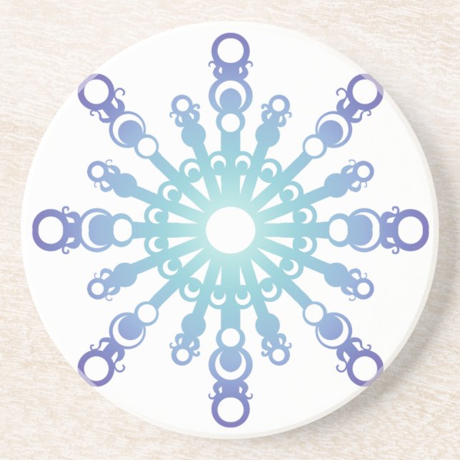 Blue Flake IV Coaster (Front)