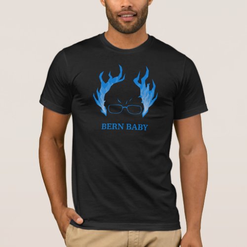 Blue Flame Bernie Bern Baby T_Shirt