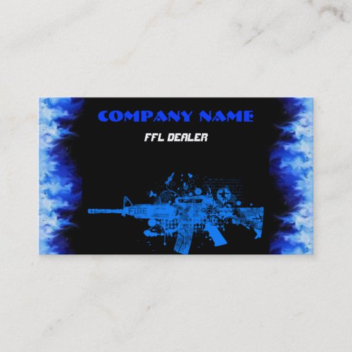 Customizable blue flame business card
