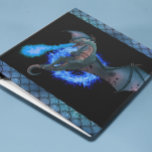 Blue Flame Fire Dragon Scales 3 Ring Binder<br><div class="desc">This design was created though digital art. It may be personalized in the area provide or customizing by choosing the click to customize further option and changing the name, initials or words. You may also change the text color and style or delete the text for an image only design. Contact...</div>