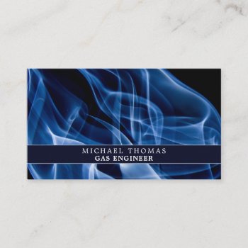 Blue Flame  Gas Engineer & Supplier Business Card by TheBusinessCardStore at Zazzle