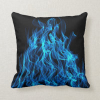 blue flame printed cool pilow throw pillow