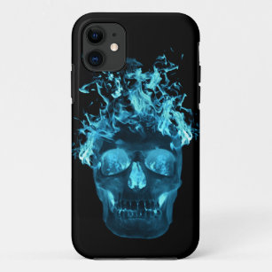 Blue Flame Skull iPhone 5G Case