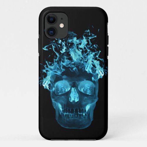 Blue Flame Skull iPhone 5G Case