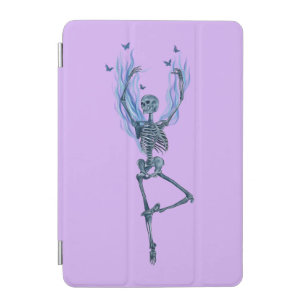 Blue Flames Ballerina Dancing Skeleton Design iPad Mini Cover