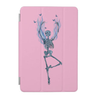 Blue Flames Ballerina Dancing Skeleton Design Pink iPad Mini Cover