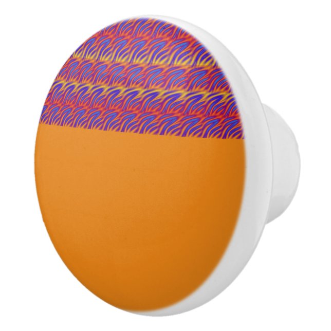 Blue Flames Ceramic Knob (Right)