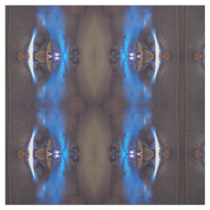 blue flames spiral chain pattern, fabric