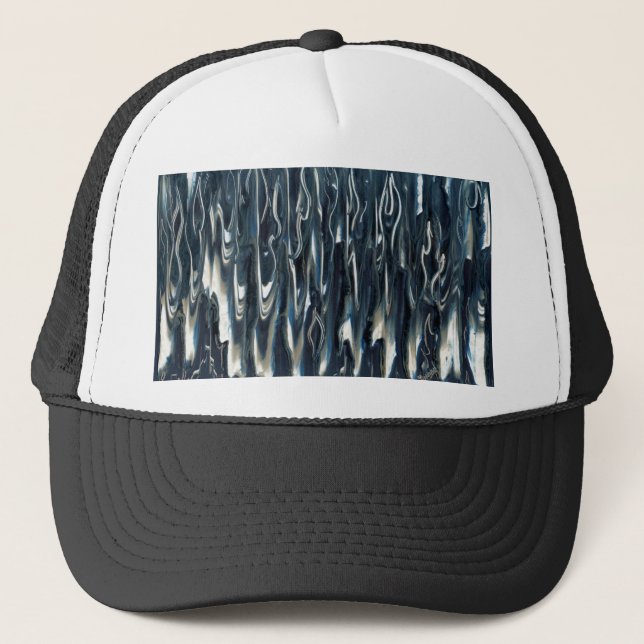 Blue Flames Trucker Hat (Front)