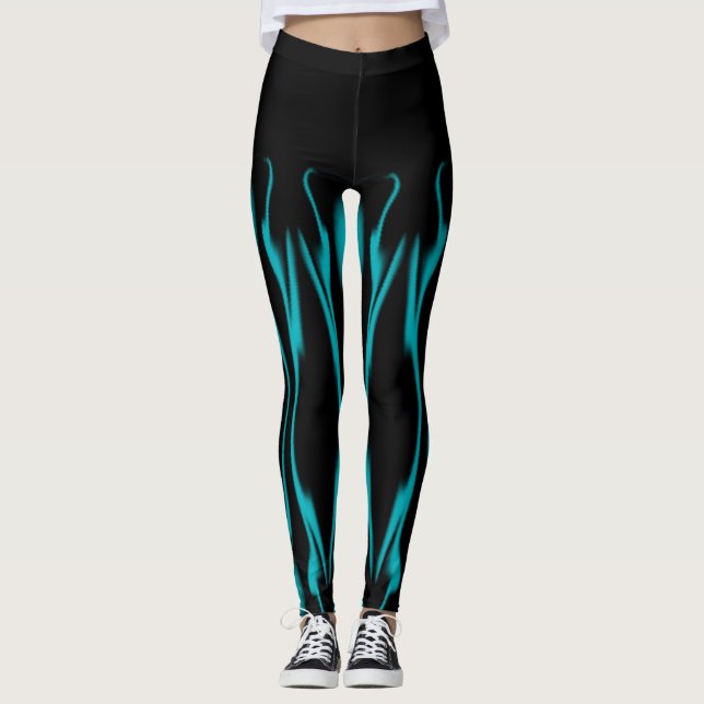 Blue Flames w/Black Leggings (Front)