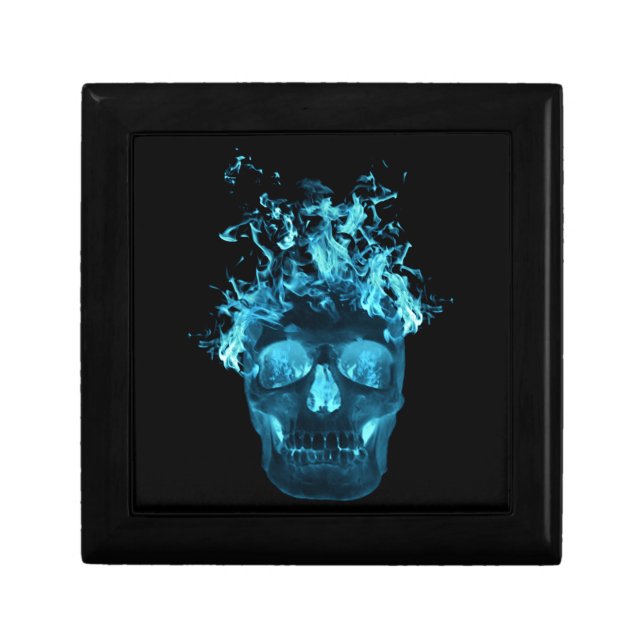 Blue Flaming Skull Gift Box (Front)