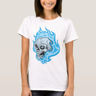Blue Flaming Skull T-Shirt
