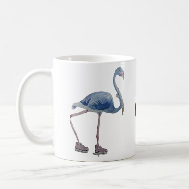Blue FLAmingo mug Vote Harris 2024 (Left)