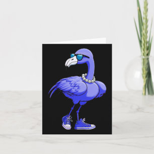 Blue Flamingo Pearls Comma La Kamala Harris 2024 Card