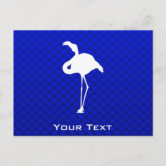 Blue Flamingo Postcard (Front)