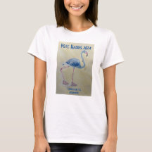 Blue Flamingo with Pearls t-shirt Vote Harris 2024