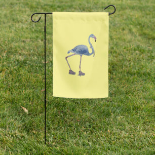 Blue FLAmingo with Pearls Yard FLAg