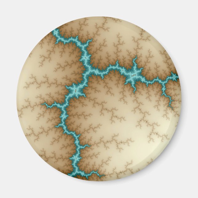 Blue Flash - Fractal Magnet (Front)