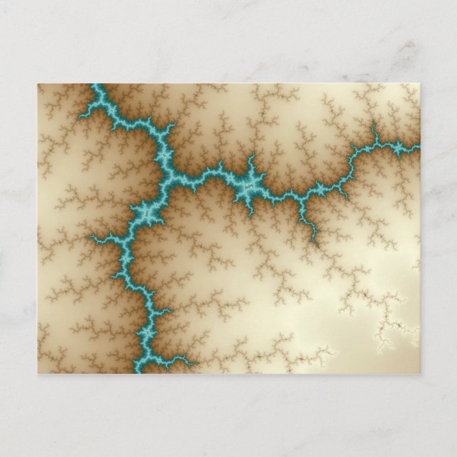 Blue Flash - Fractal Postcard - Customized (Front)