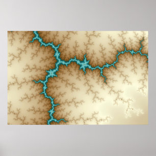 Blue Flash - Fractal Poster