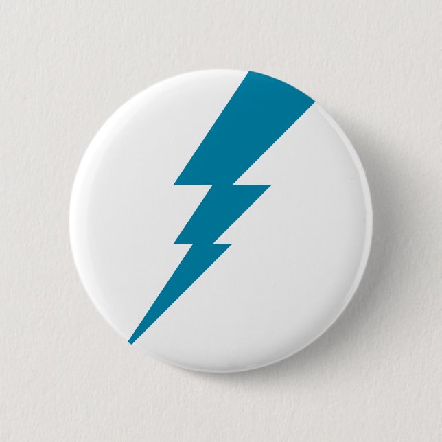 Blue Flash Lightning Bolt Button (Front)