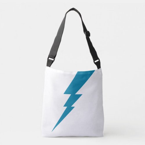 Blue Flash Lightning Bolt Crossbody Bag