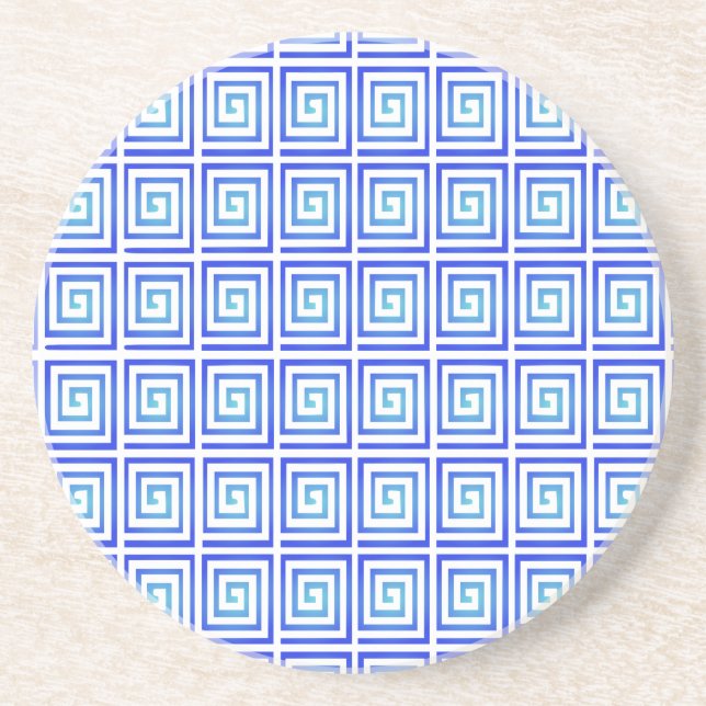 blue flashes sandstone coaster (Front)