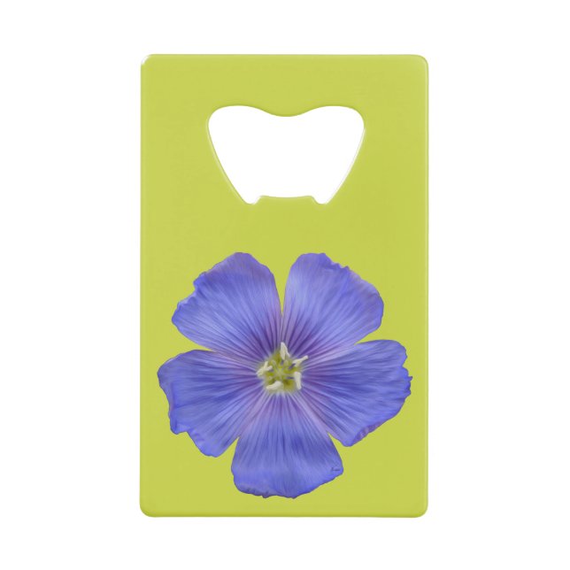 Blue Flax #1 Credit Card Bottle Opener (Front)
