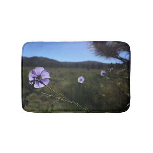 Blue Flax Flowers Photograph Bath Mat