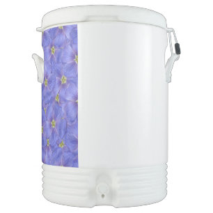 Blue Flax Seamless Pattern Beverage Cooler