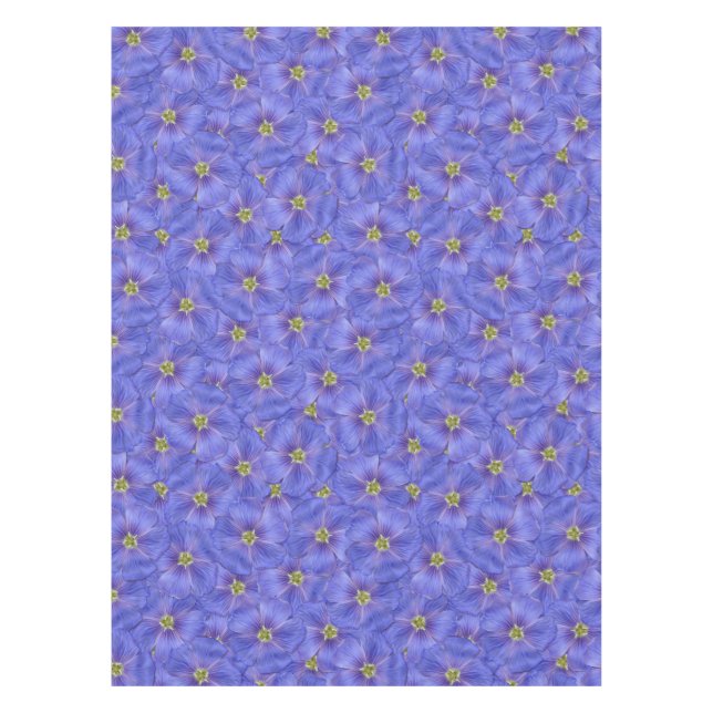 Blue Flax Seamless Pattern Tablecloth (Front)