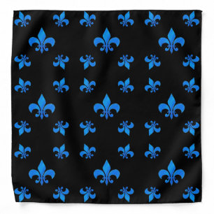 blue fleur-de-lis bandana
