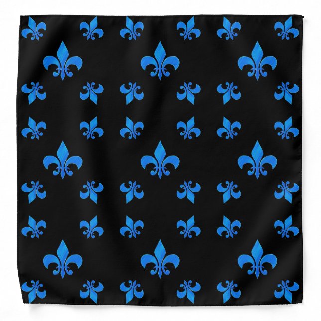 blue fleur-de-lis bandana (Front)