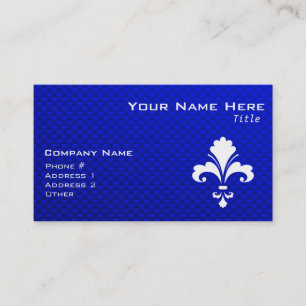 Blue Fleur de lis Business Card