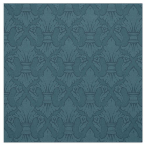 Blue Fleur_de_lis Pattern Fabric