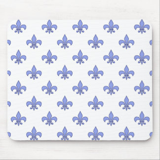 Blue Fleur-de-lis Pattern Mousepad