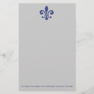Blue Fleur De Lis Stationery