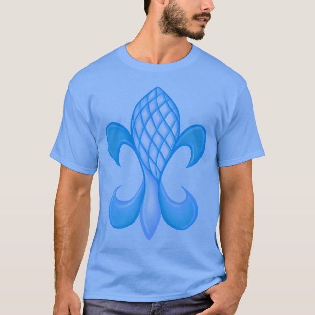 Blue Fleur de Lis Update T-Shirt (Front)