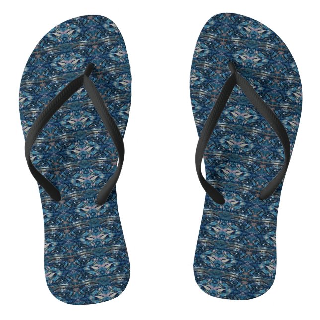 Blue Flip Flops by Poet Adiela Akoo (Footbed)