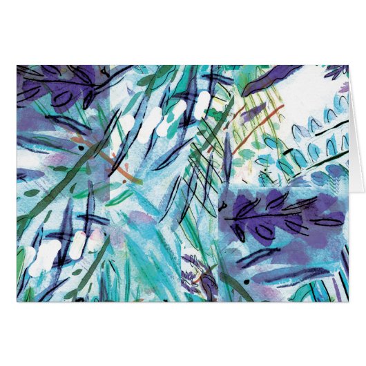 Blue Flora Cards (Front Horizontal)