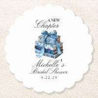 Blue Floral A New Chapter Bridal Shower 