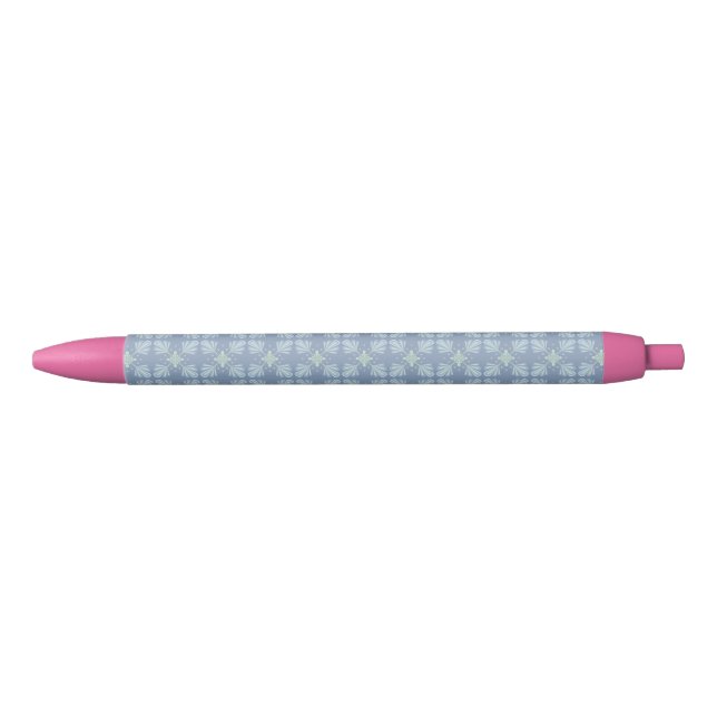 Blue Floral Abstract Pattern Pen (Front)